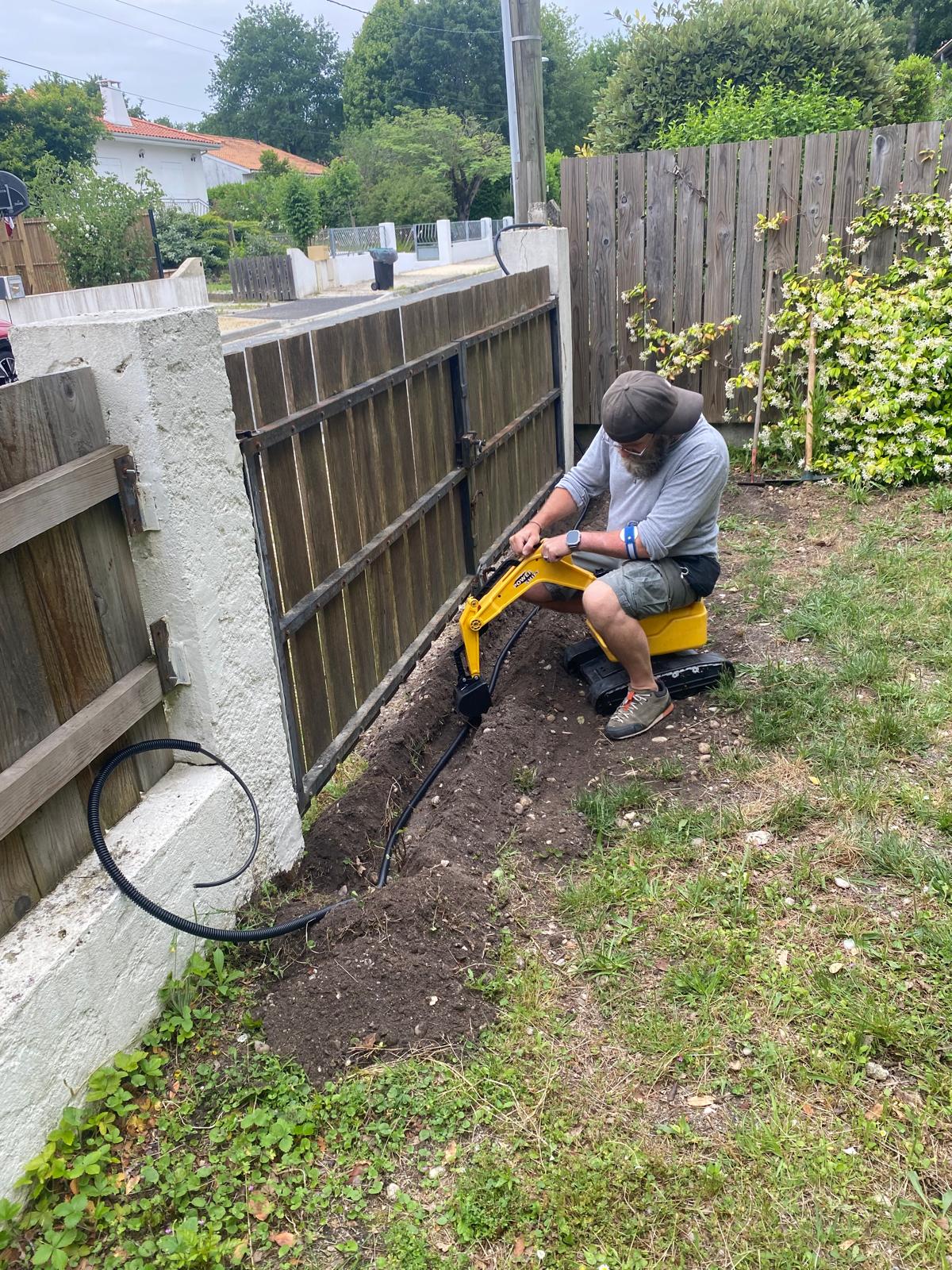 Pose motorisation de portail